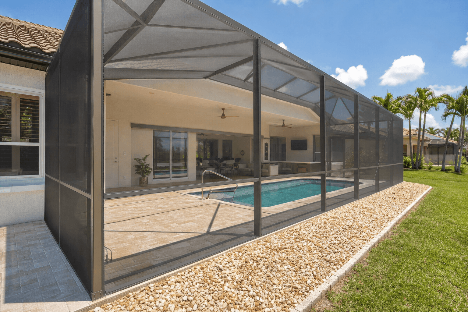 Full home inspection of a Southwest Florida lanai and pool enclosure