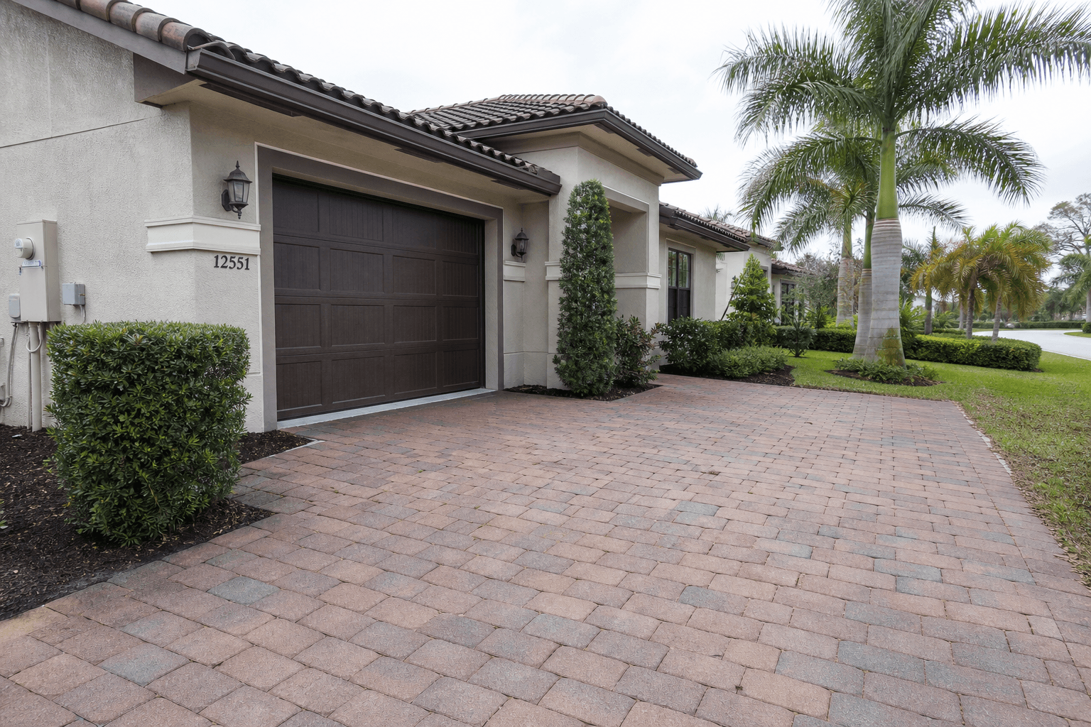 Property condition assessment of driveway and garage exterior