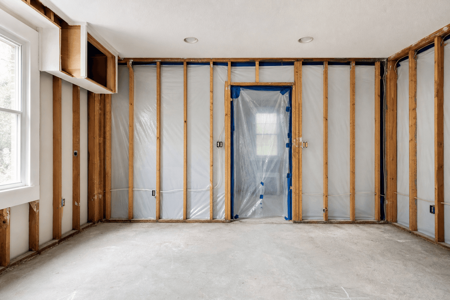 Post-remediation verification in a remediated interior room